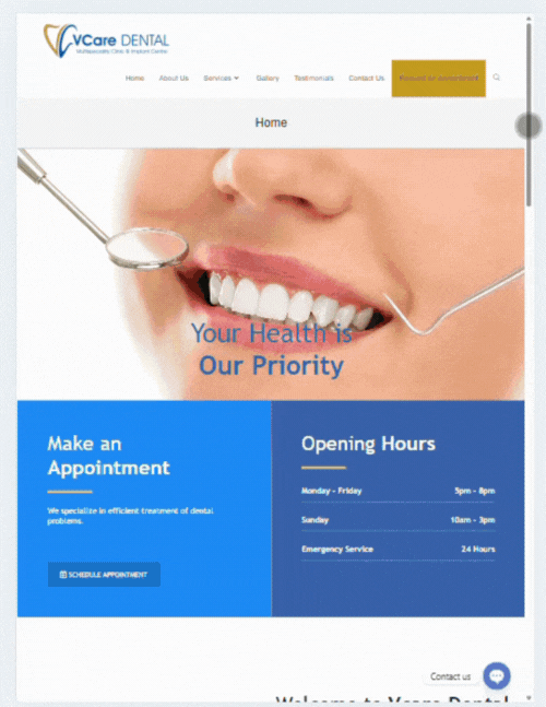 Portfolio 8 VcareDentalDoctor/Dentist