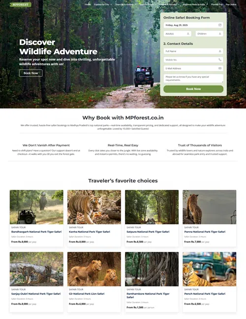 Digital Marketing Services 83 MpforestTour Packages