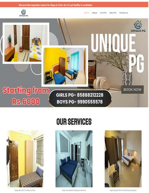 UNIQUE PG
Service/PG