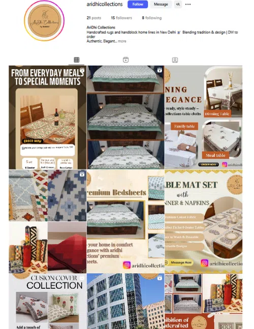Digital Marketing Services 85 Aridhi Collections Interior/Bedsheets